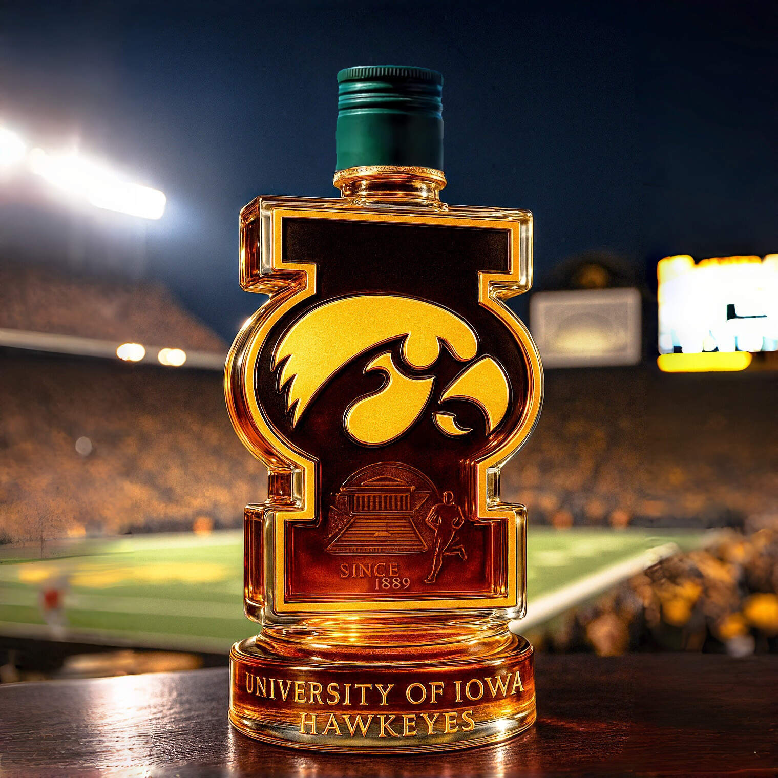 University of Iowa Hawkeyes · Tribute Whiskey Bottle