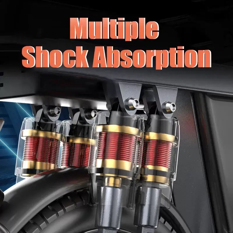 E-bike F12 Pro 48V12AH 400W Dual Motor Folding Ebike Aluminum alloy body, 14