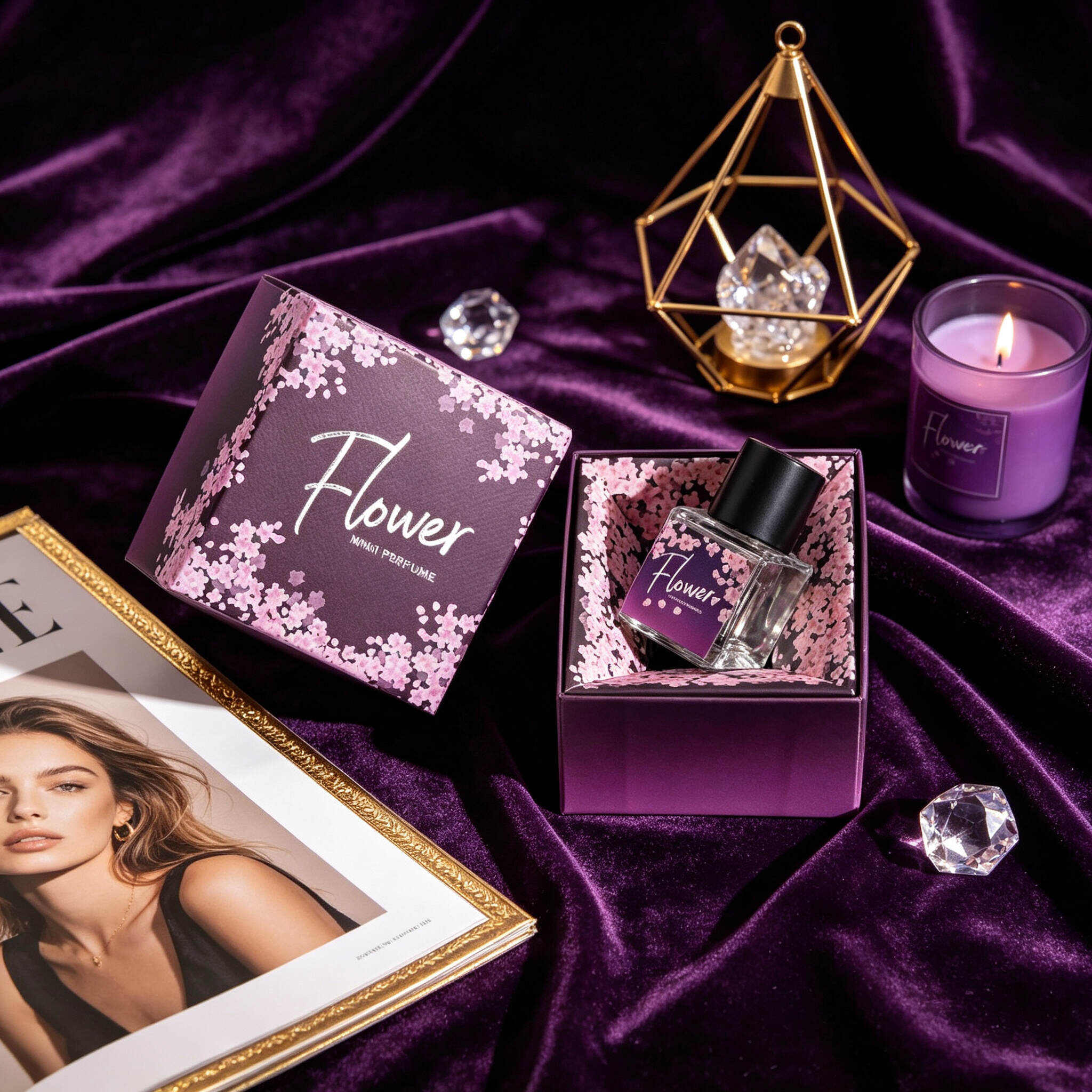 Romantic Party Flower Inner Perfume For Women 7 Scents Mini Square Fragrance