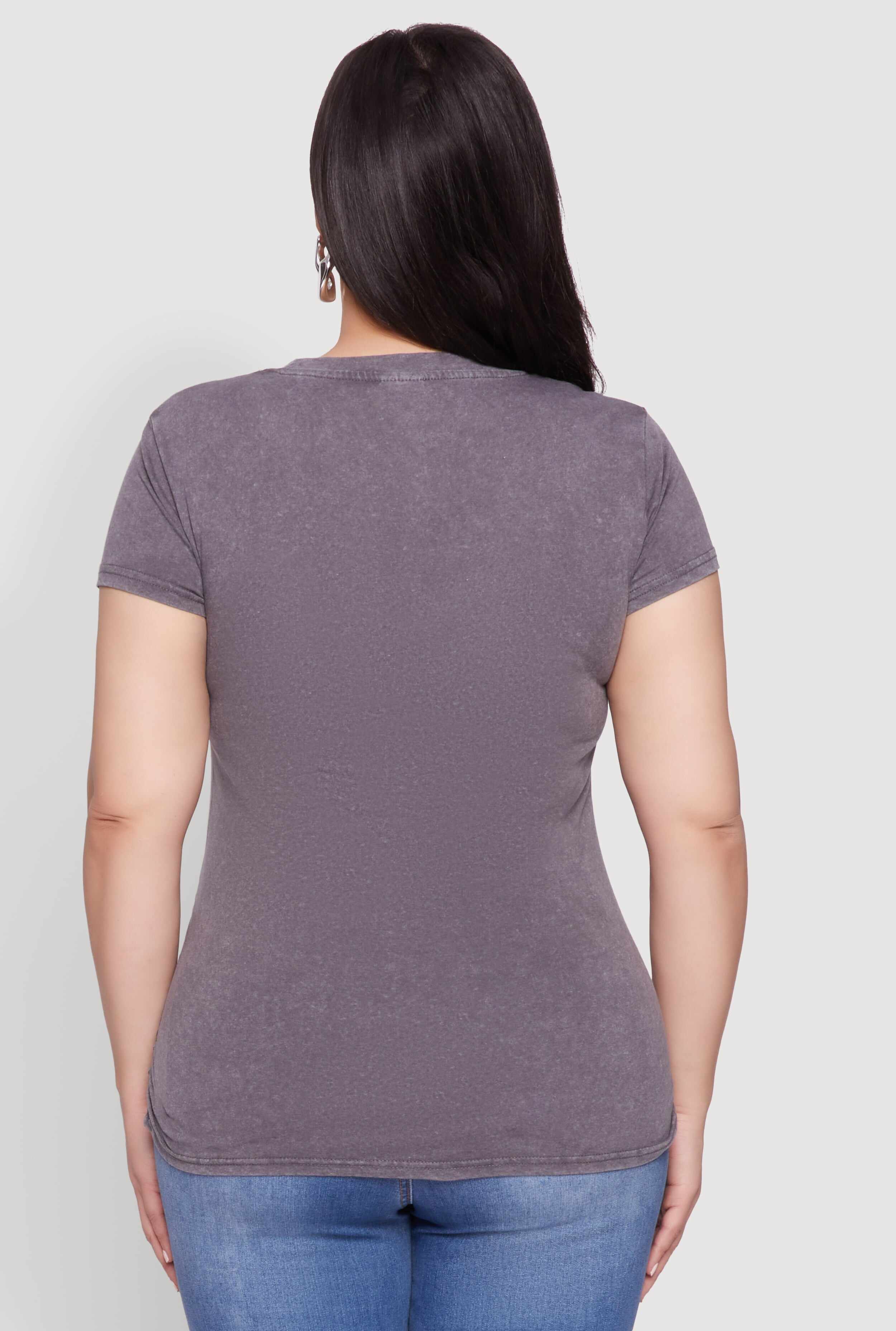 Plus Size Mineral Wash She Is Graphic Tee