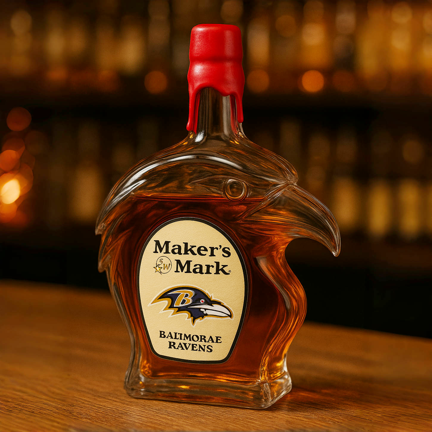 Baltimore Ravens Whiskey Bottle