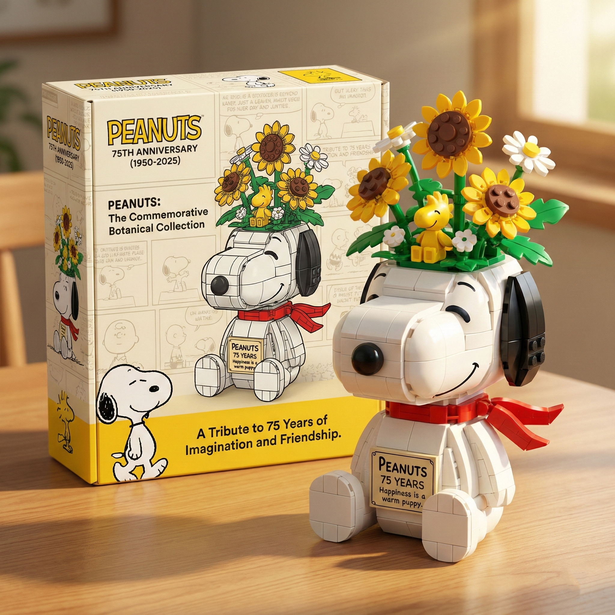 Snoopy 75th Anniversary Celebration Botanical Building Set