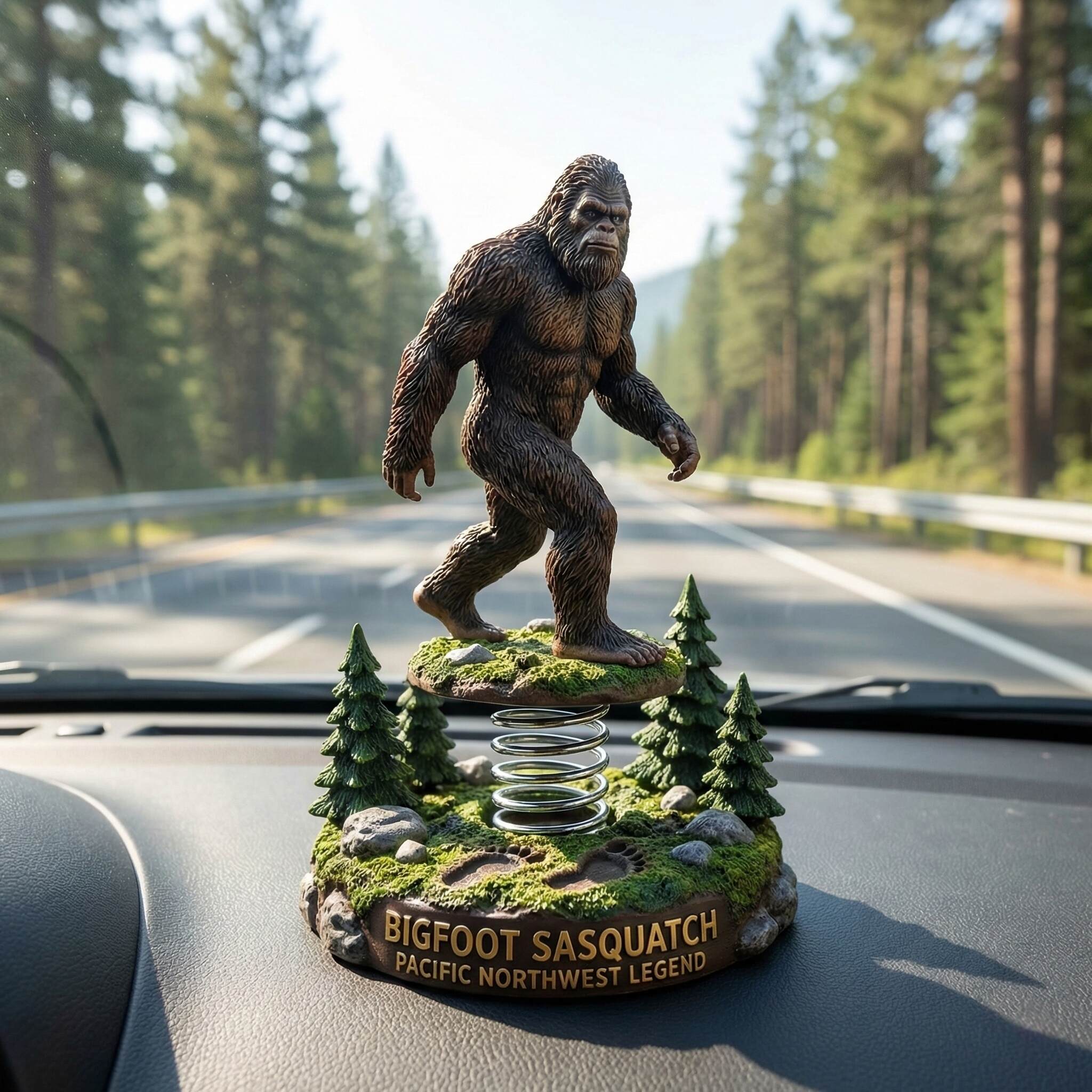Bigfoot Sasquatch Pacific Northwest Dashboard Bobblehead