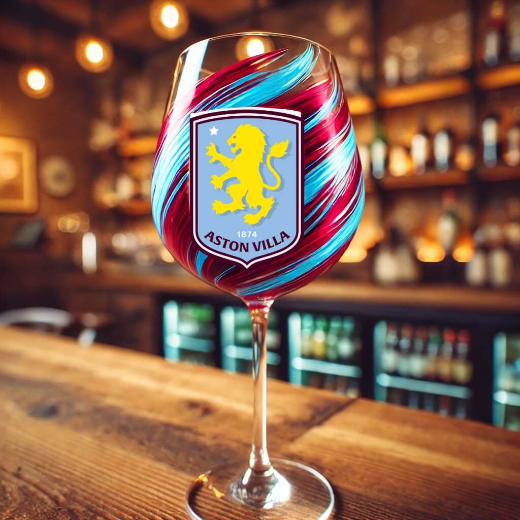 Premier League Football Wine Glass