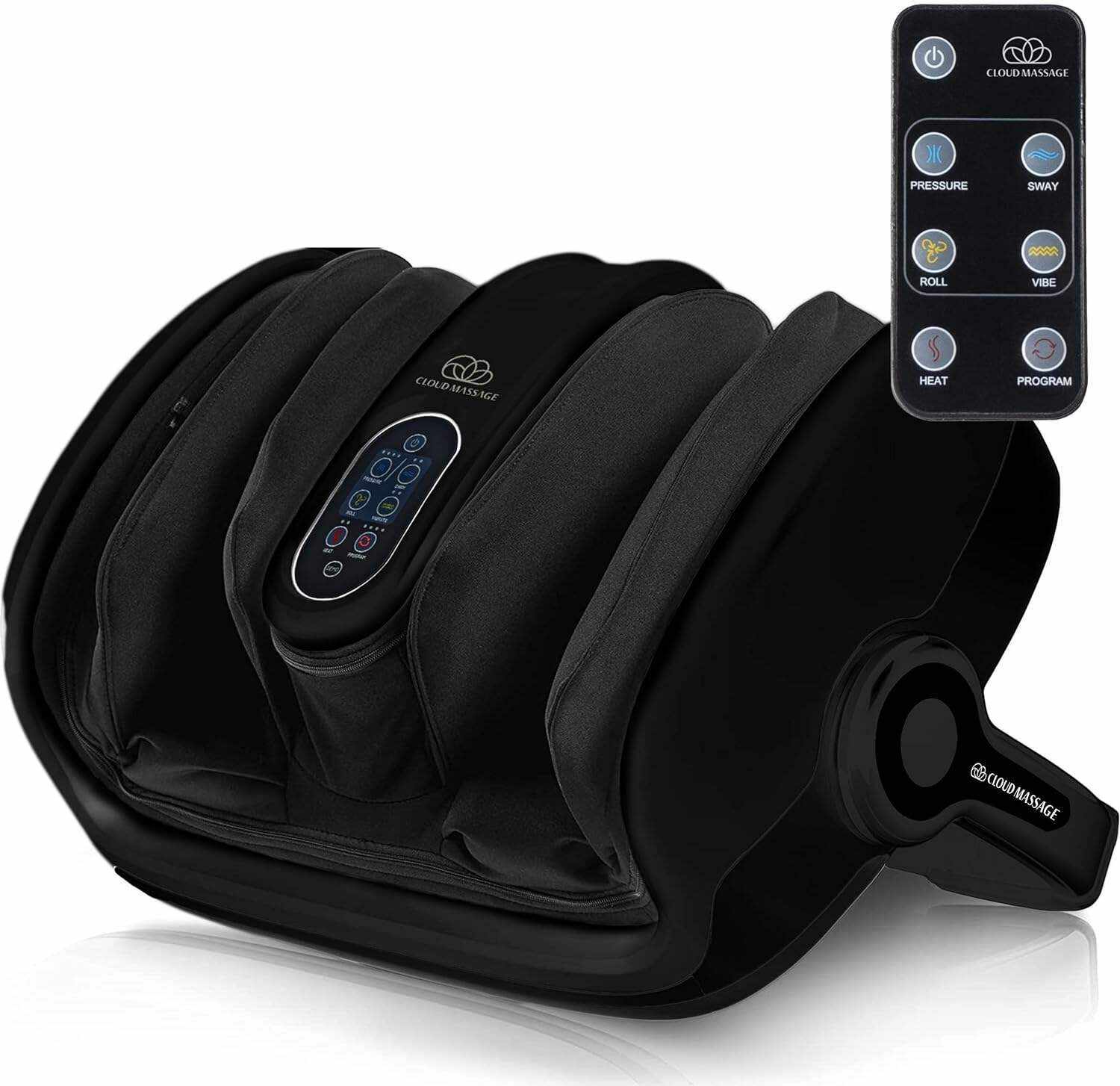 Cloud Massage Shiatsu Foot Massager for Circulation and Pain Relief - Foot Massager Machine for Relaxation, Plantar Fasciitis Relief, Neuropathy, Heat Therapy - FSA/HSA Eligible (White - No Remote)