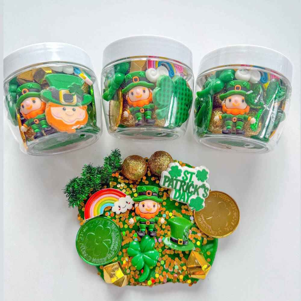 St. Patrick's Day Playdough Sensory Jar