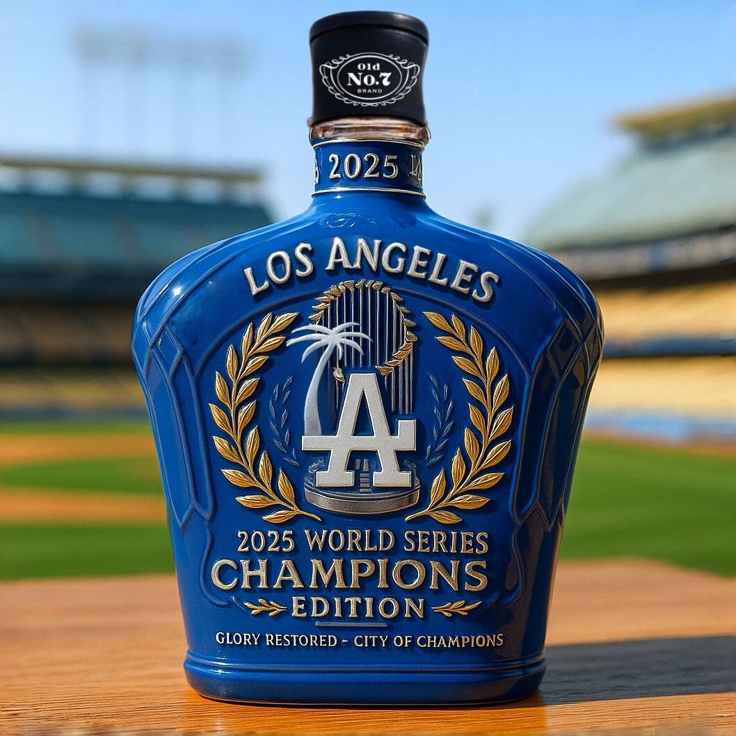 LA 2025 World Series Champions Whiskey Bottle