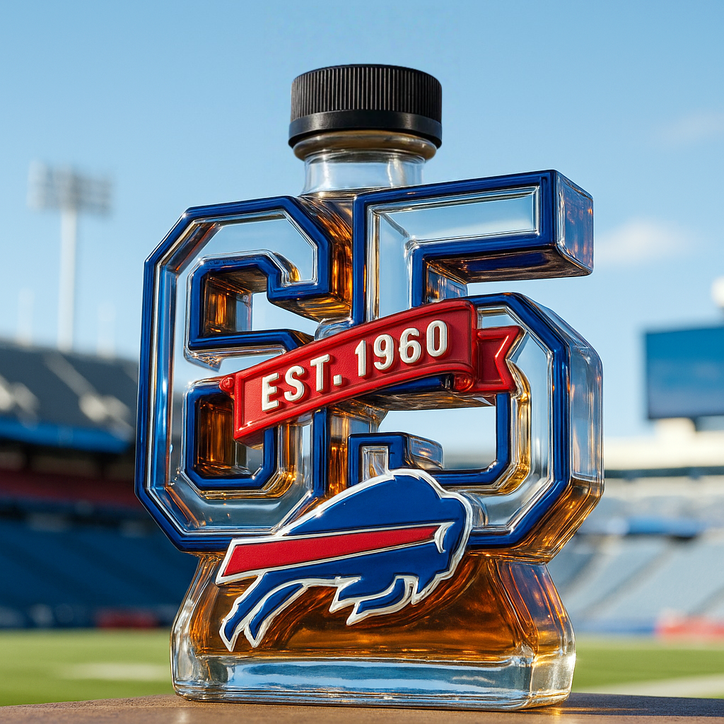 Buffalo Bills 65th Anniversary Limited Edition Whiskey Bottle