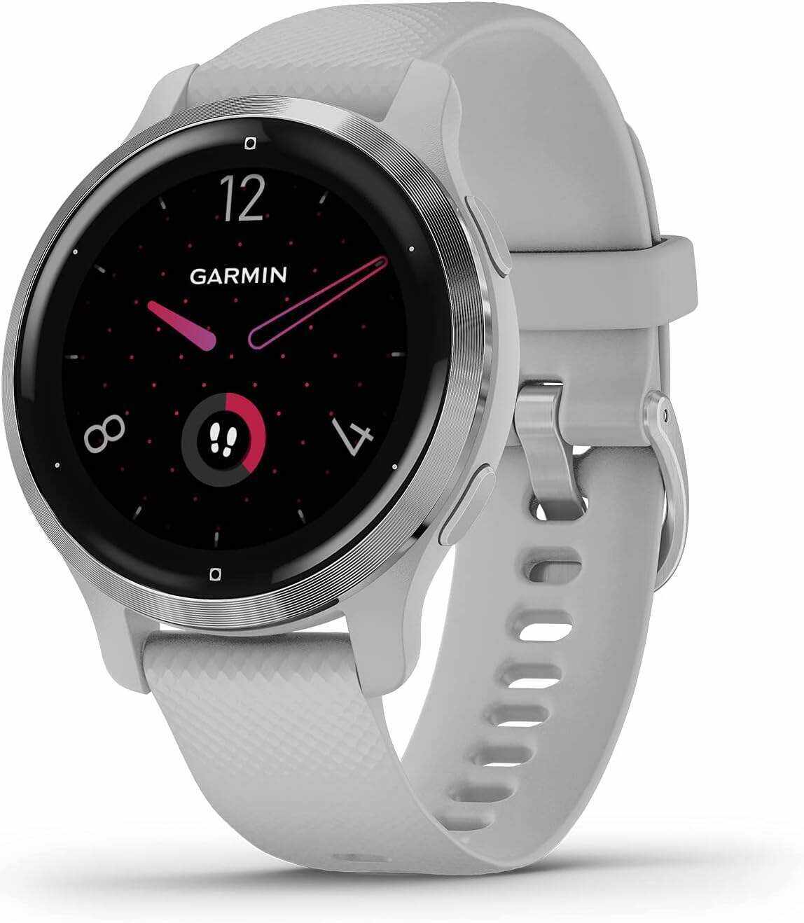 Garmin Venu 2, GPS Smartwatch with Advanced Health Monitoring and Fitness Features, Slate Bezel with Black Case and Silicone Band , 27.9 mm
