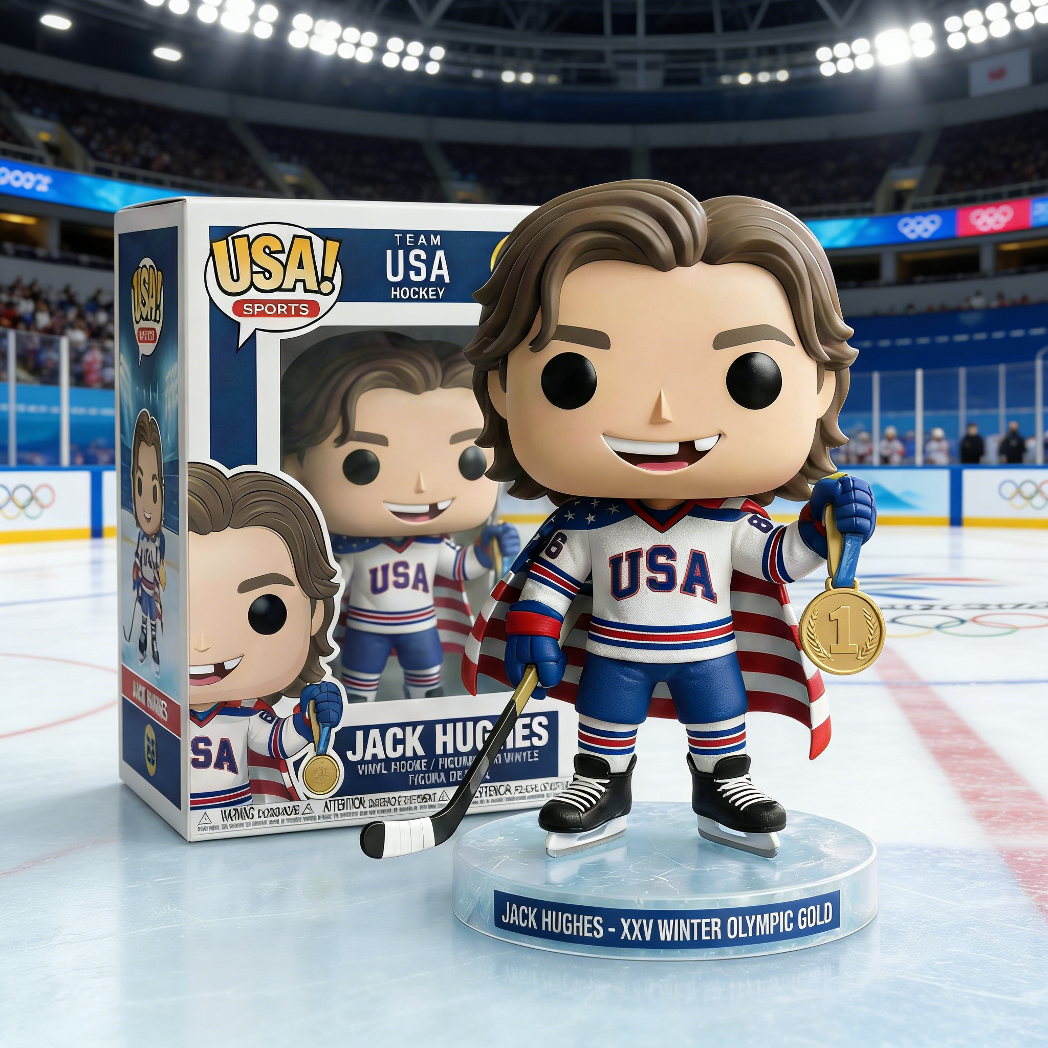 Jack Hughes – 2026 Winter Olympic Gold Commemorative Pop! Figure