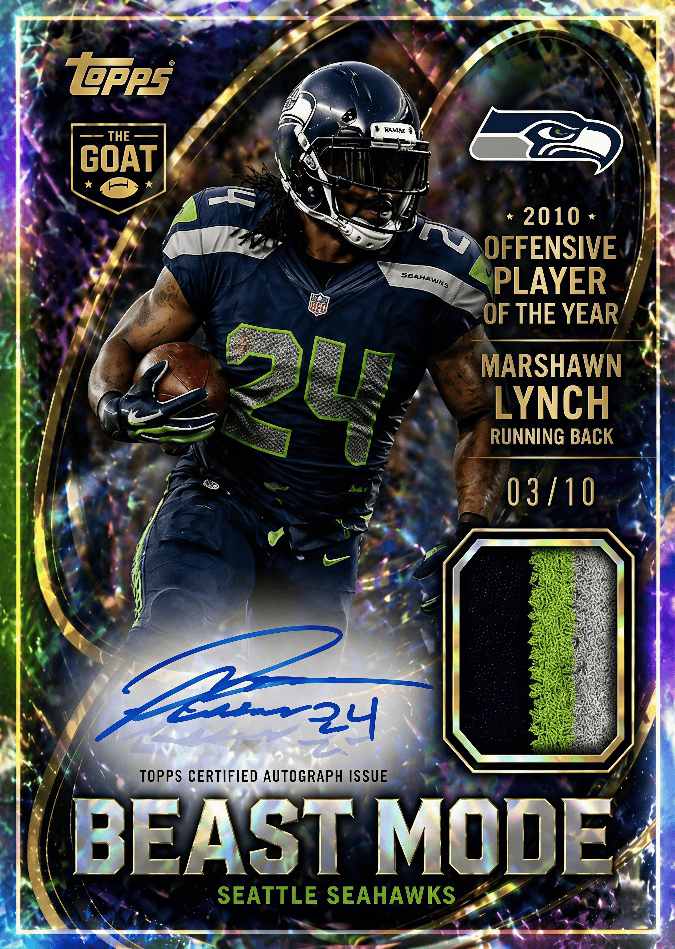 2026 Seattle Seahawks 50th Anniversary Trading Cards Hobby Box