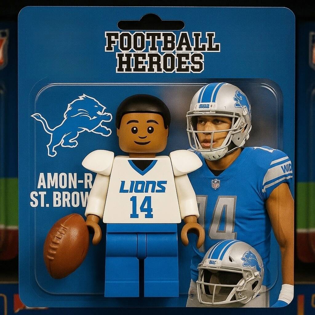 Detroit Lions Football Heroes Minifigure