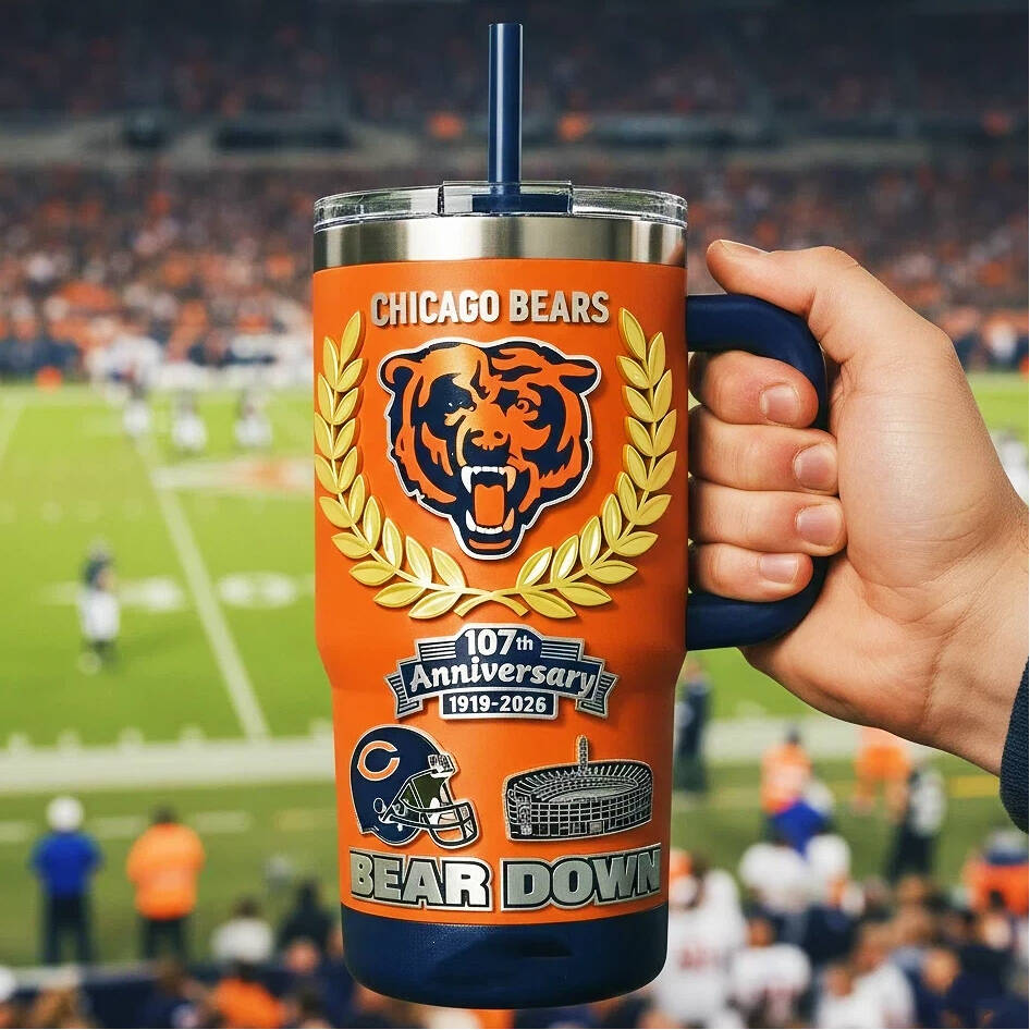 Limited Edition: Chicago Bears 107th Anniversary Gold Tumbler (1919–2026)