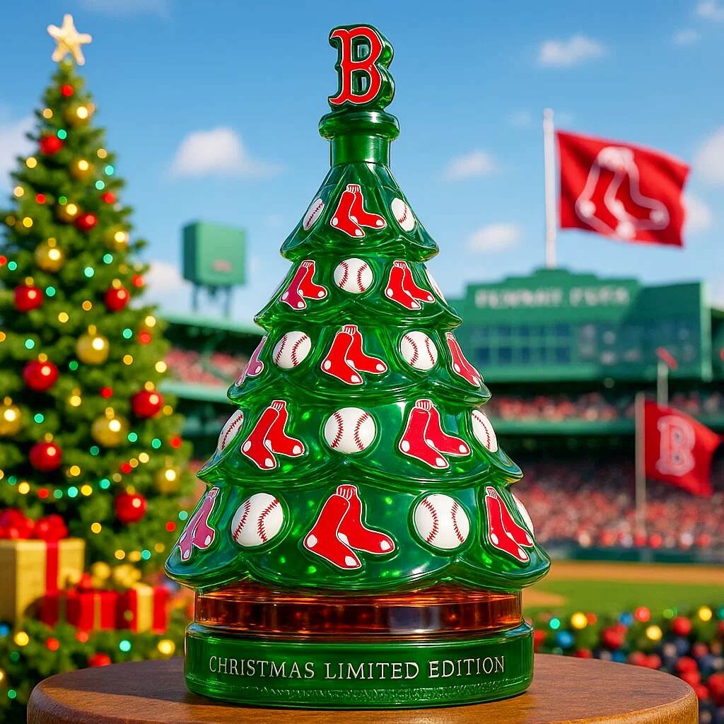 Boston Red Sox Christmas Tree Limited Edition Whisky Bottle