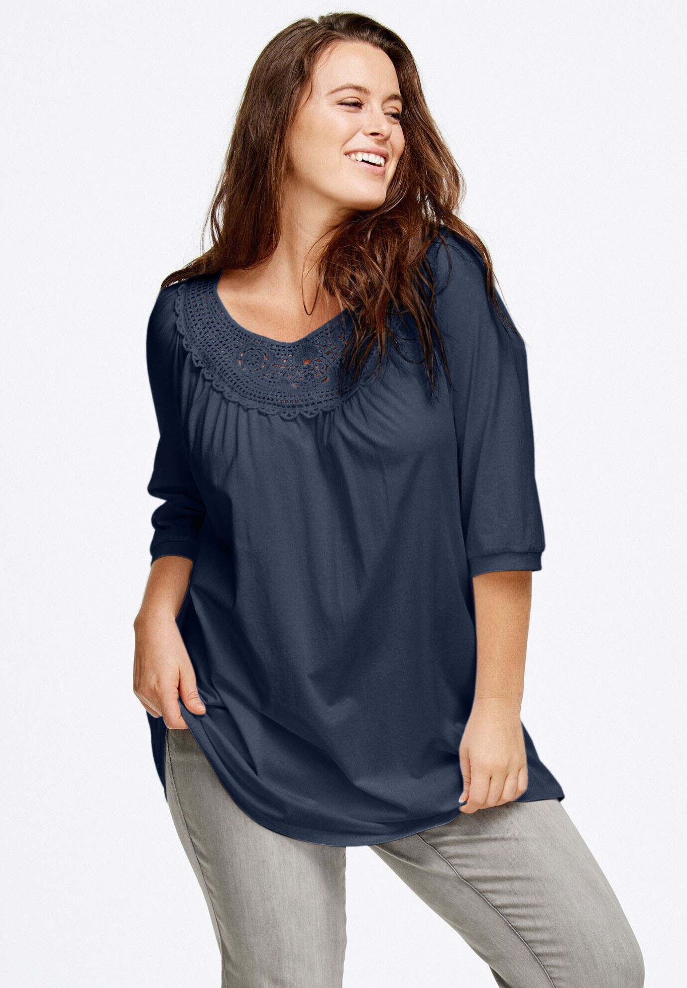 Crochet Trim Tunic