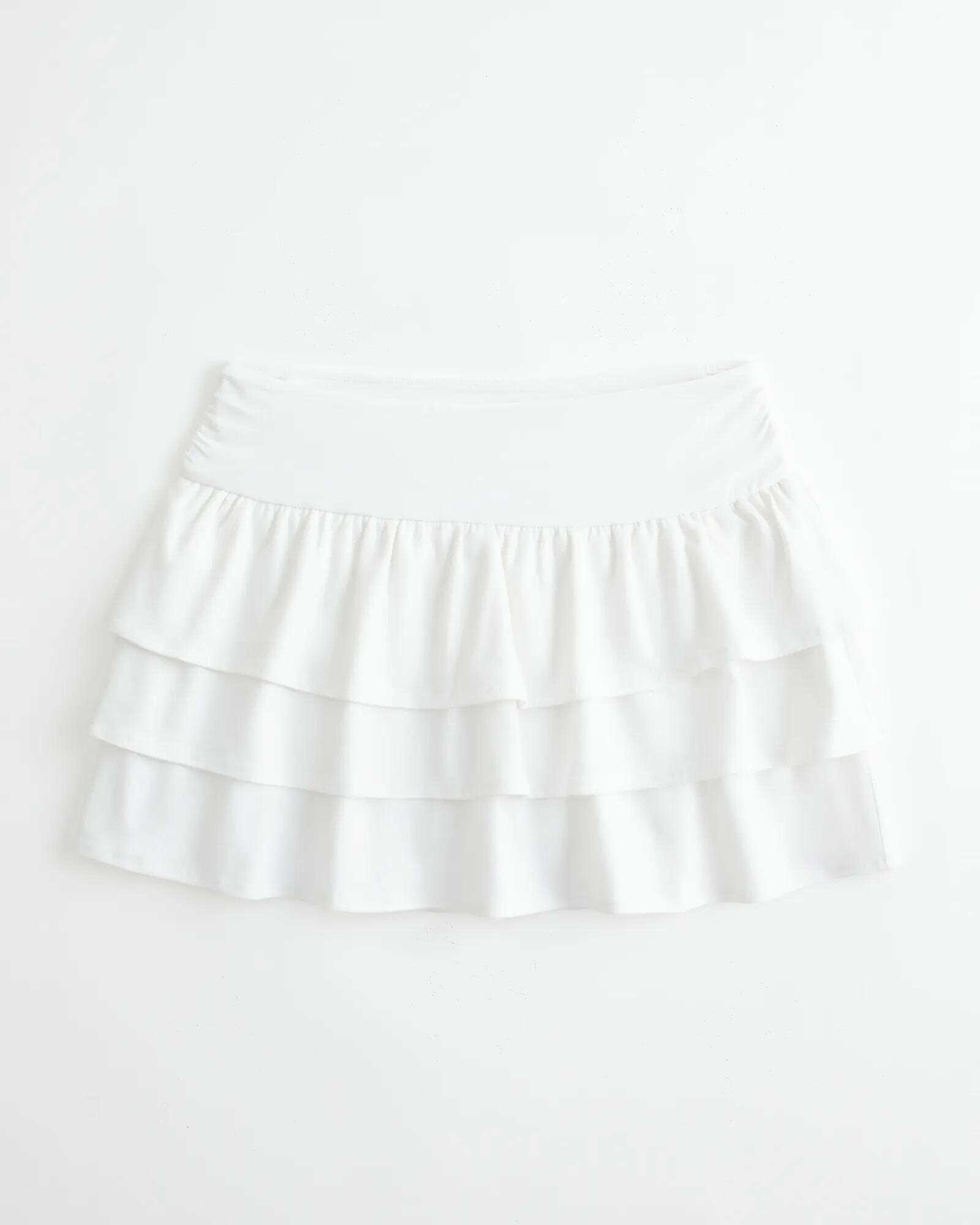 Ruffle Knit Mini Skort