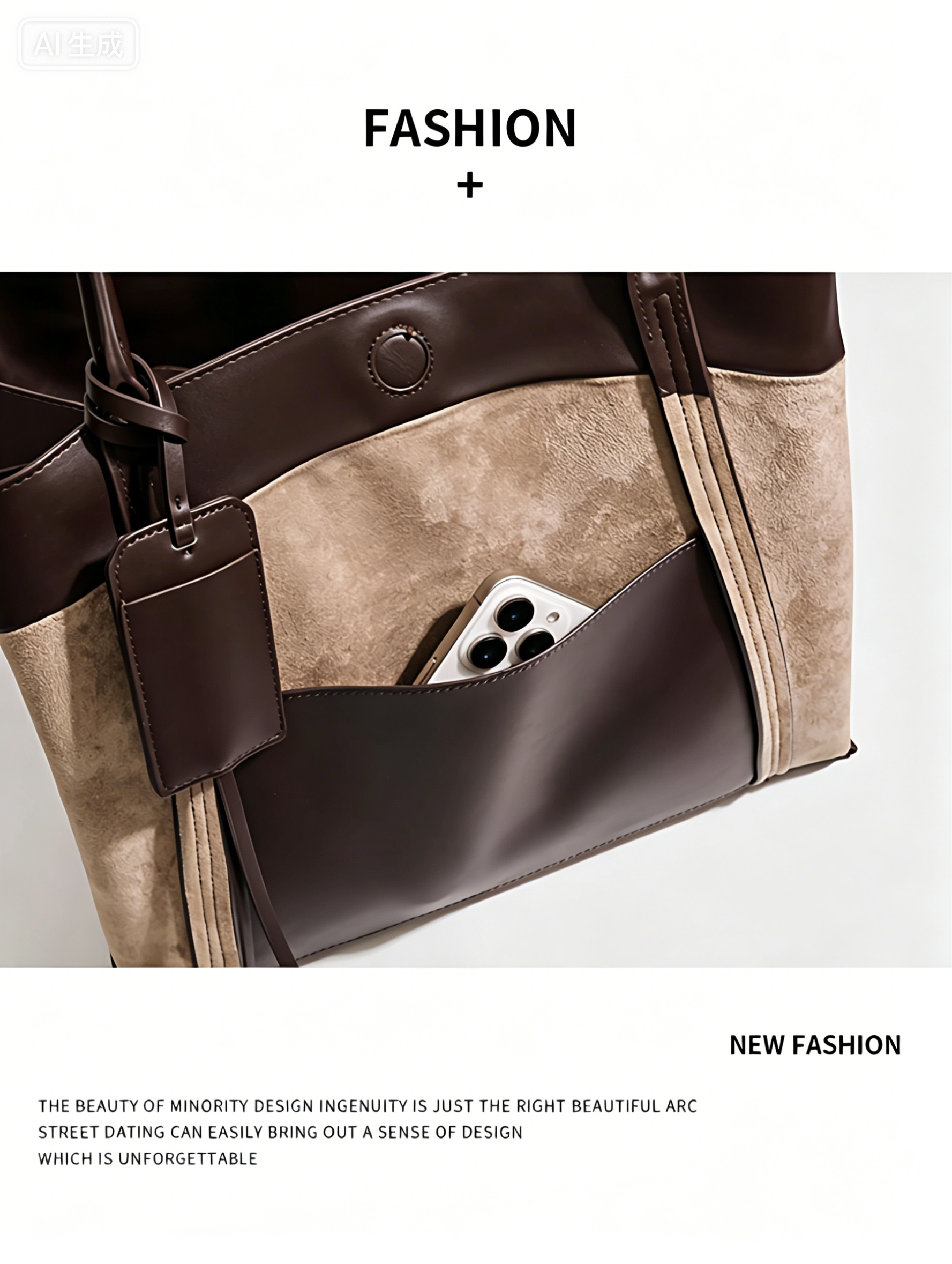 Fashionable women handbag with classic design