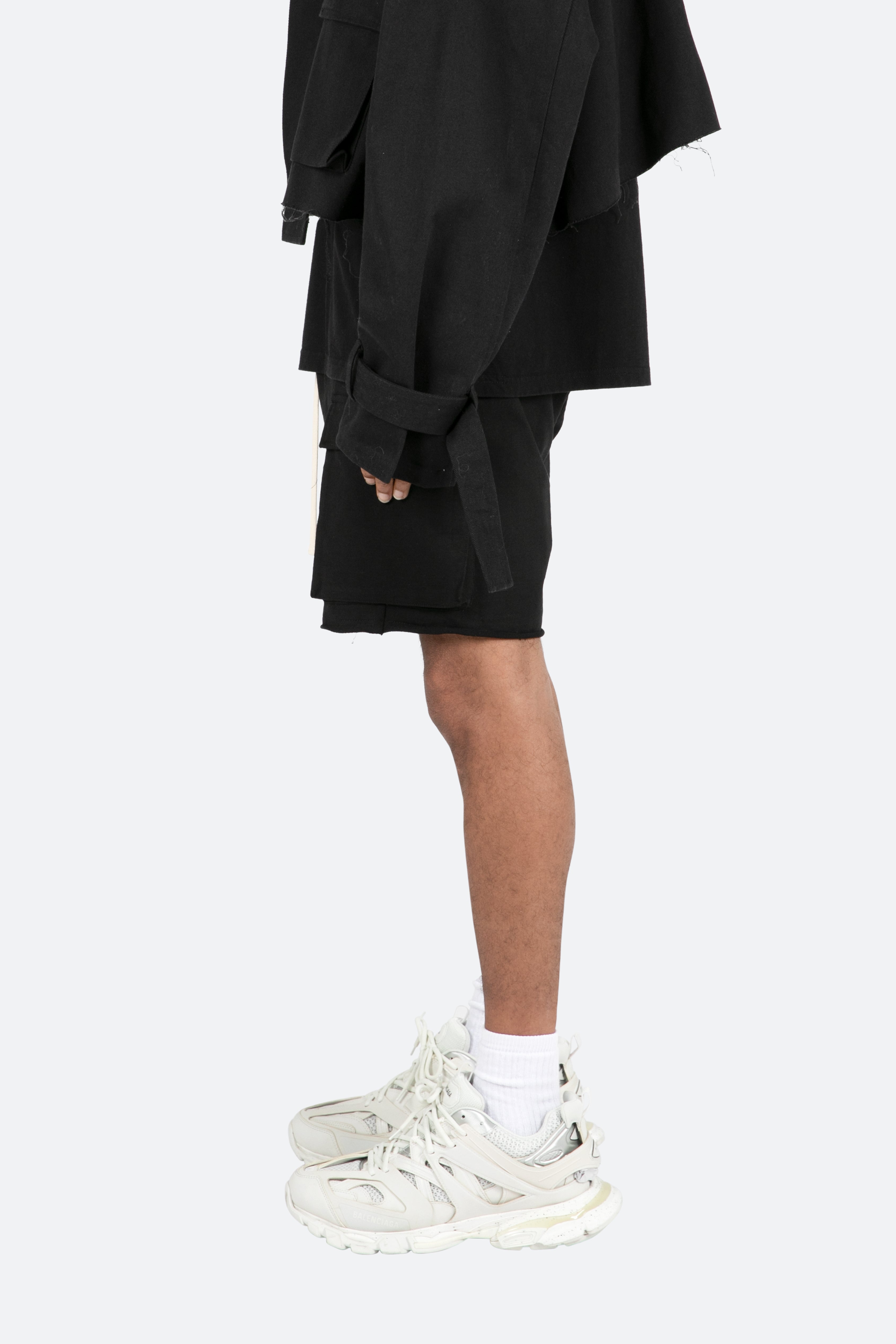 Relaxed Cargo Shorts - Black