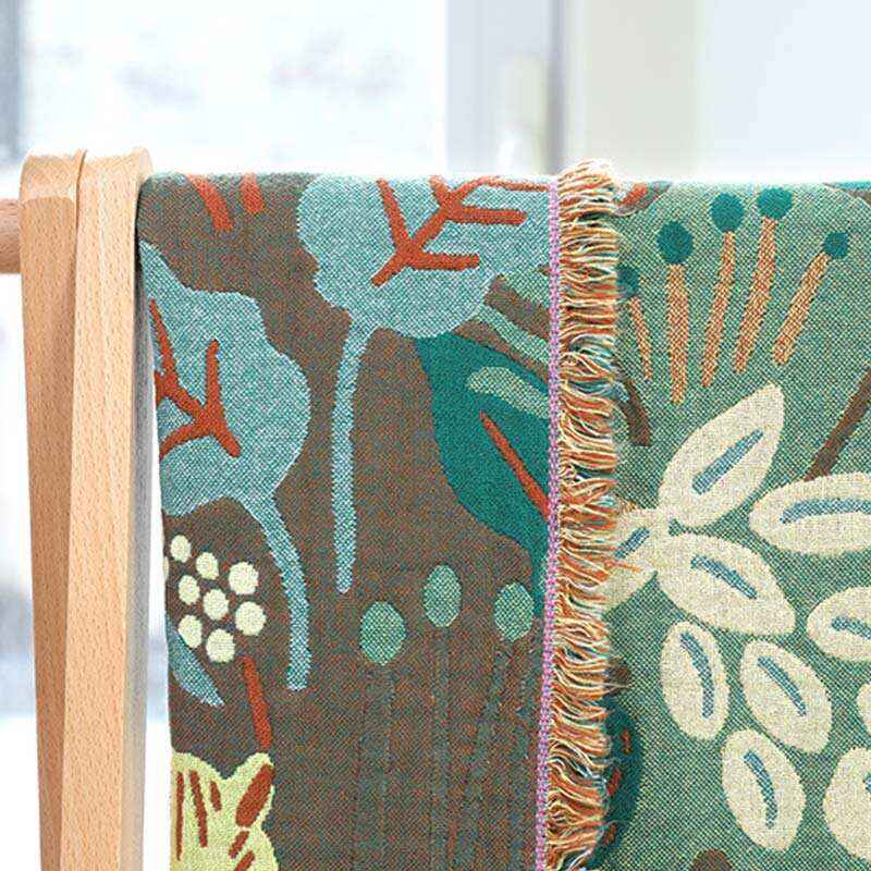 Forest Tiger Reversible Pattern Gauze Blanket