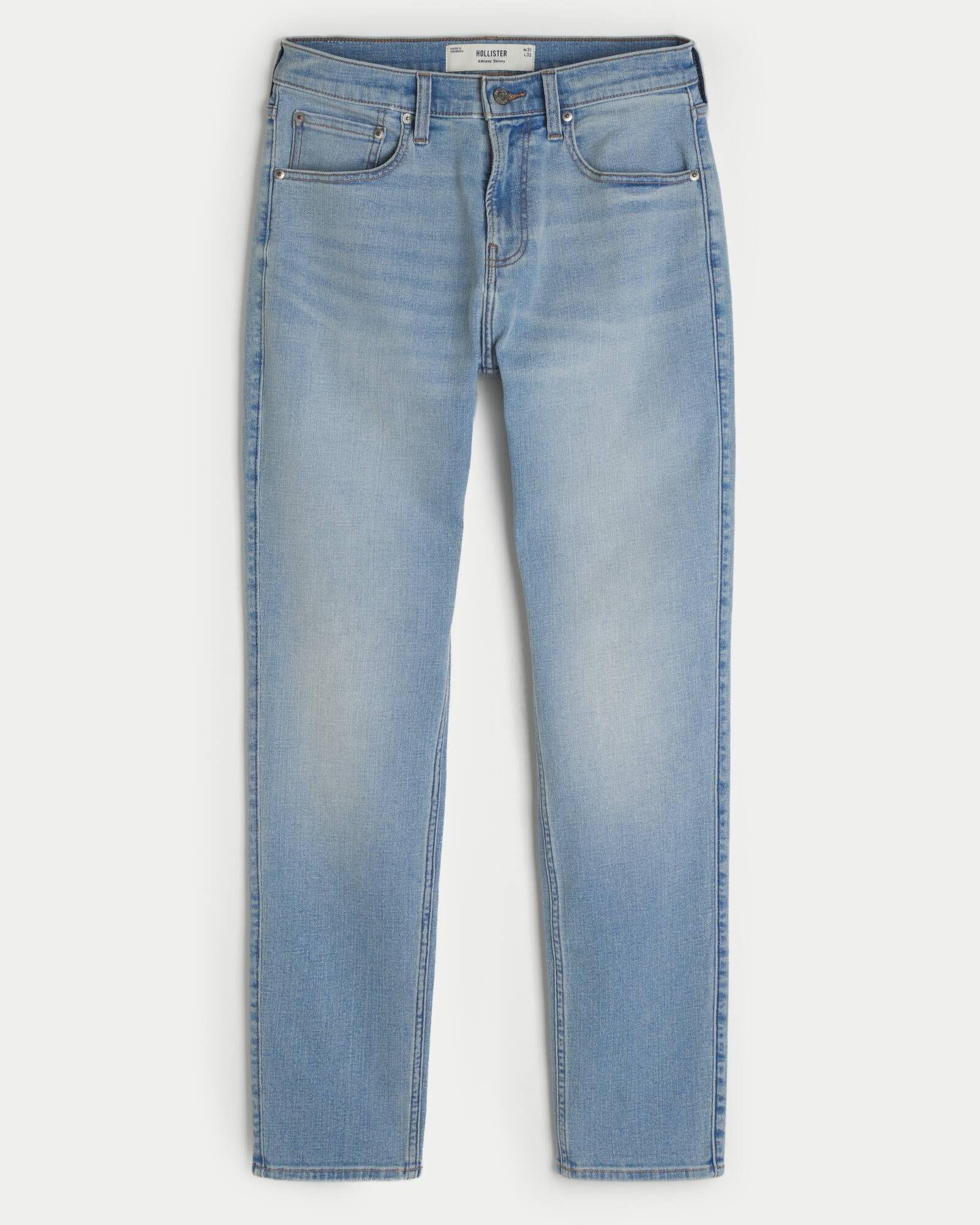 Washed Black Athletic Skinny Jeans