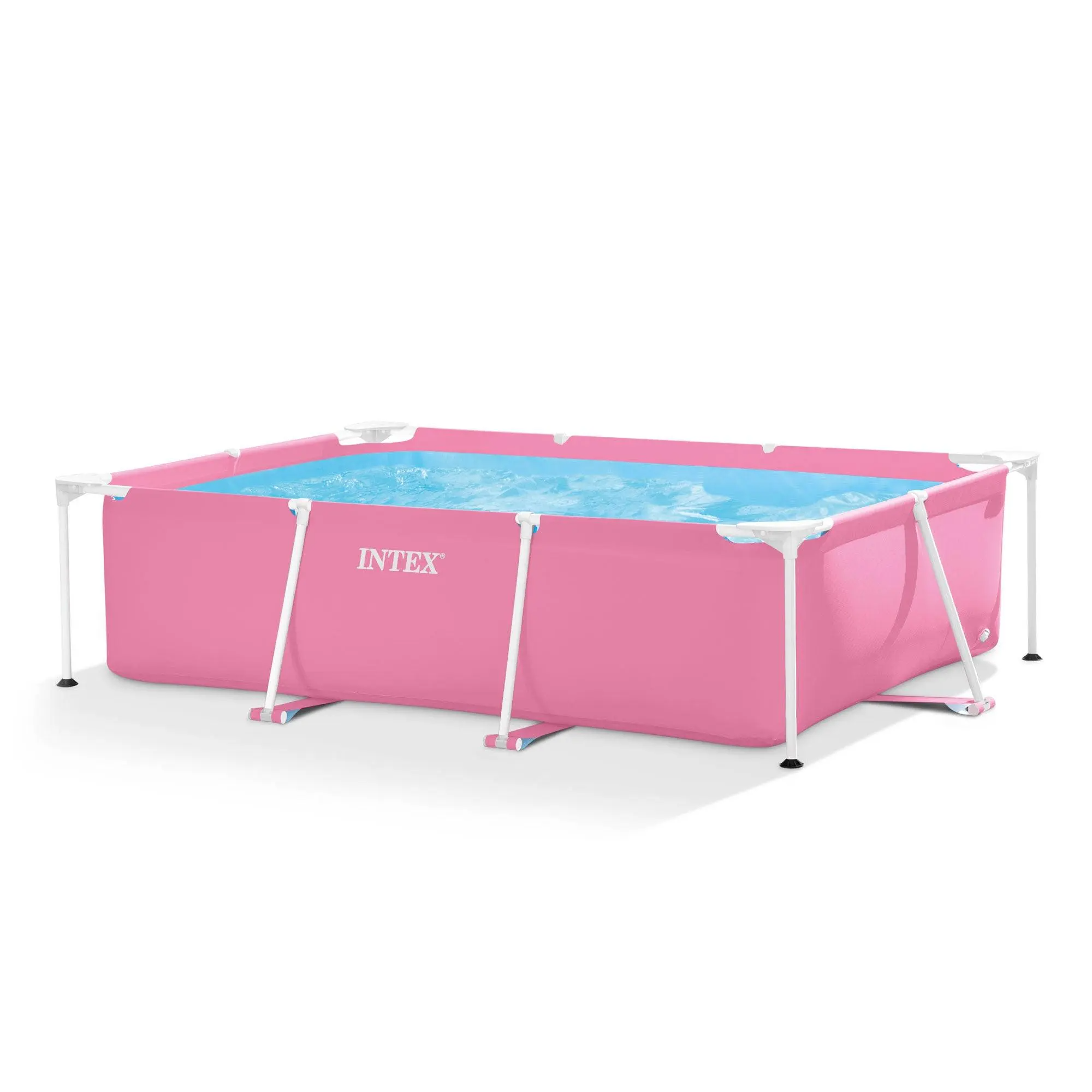 Outdoor Rectangular/Round Frame Above Ground Swimming Pool, Pink/Blue 23-30 Inches Deep (pump not included)