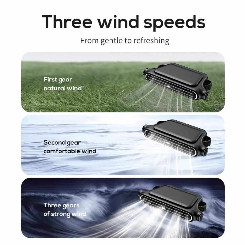 Car Seat Velcro Fan: 3 Adjustable Speeds, Built-In 3000mAh Battery, USB Charging, Suitable For Cars, Golf Carts, And Travel RVs