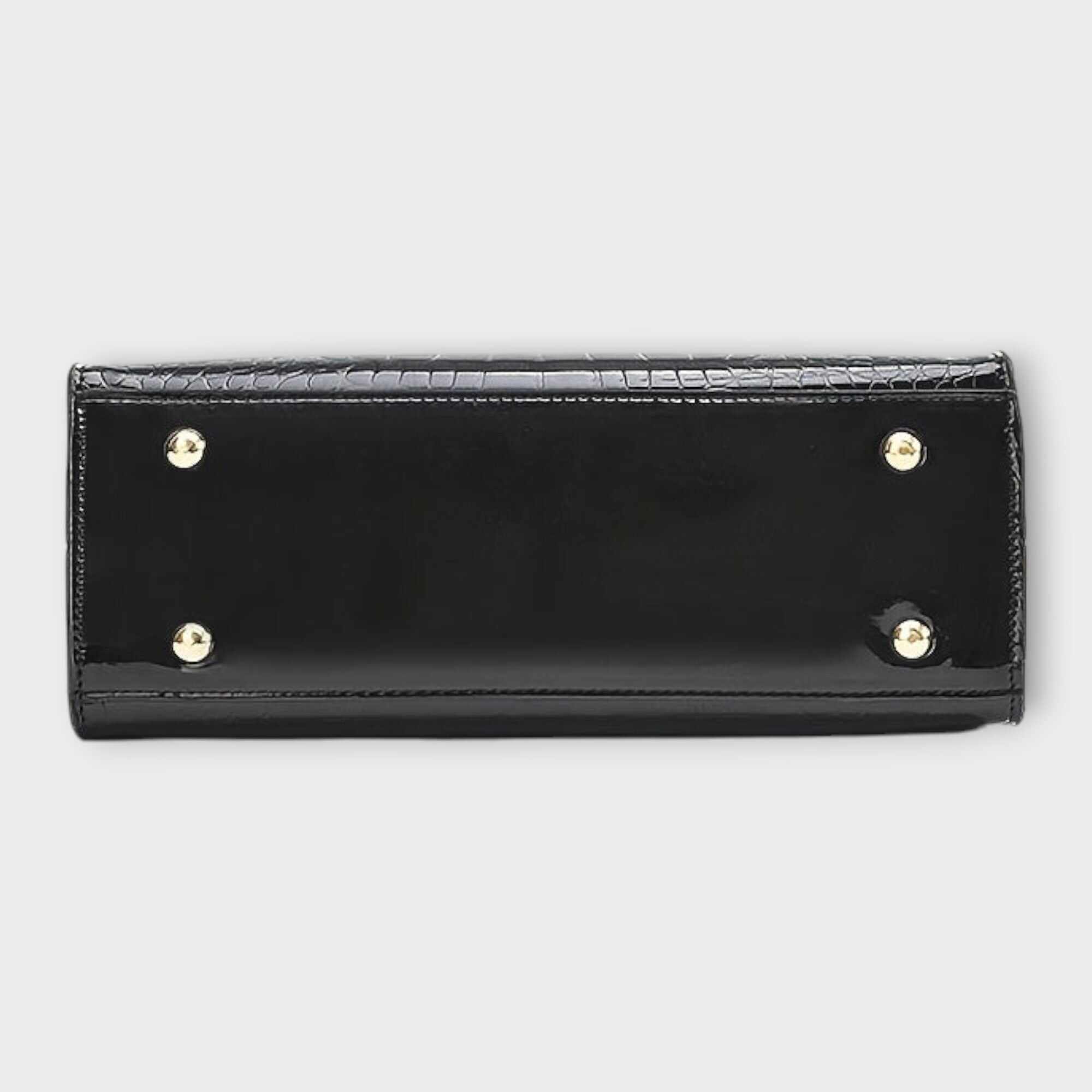 Olivia - Glossy Crocodile Pattern Handbag