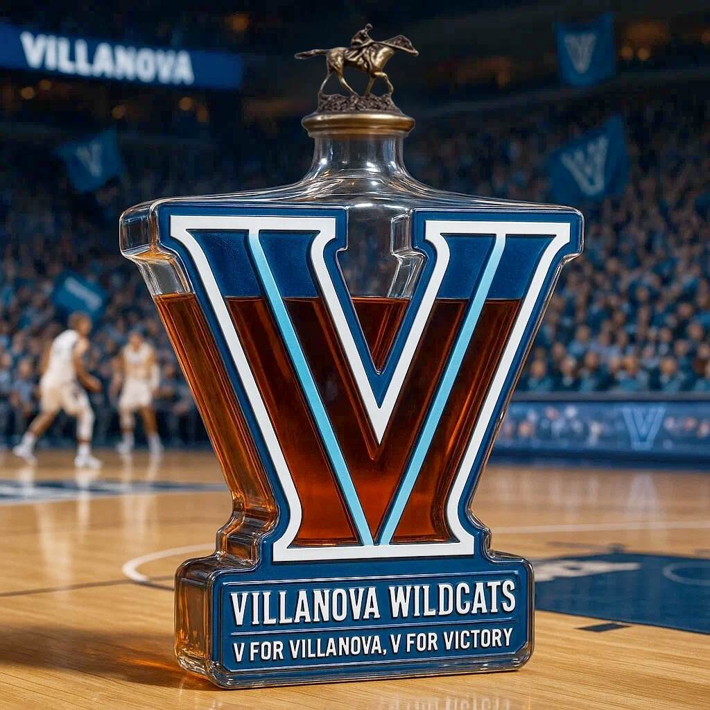 Villanova Wildcats Limited Edition Whiskey Bottle