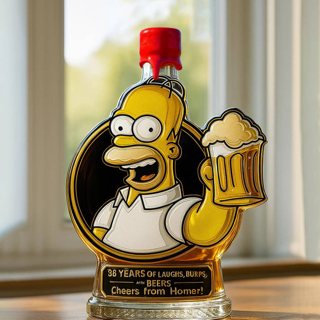 The Homer Simpson Whiskey Bottle：Cheers from Homer!
