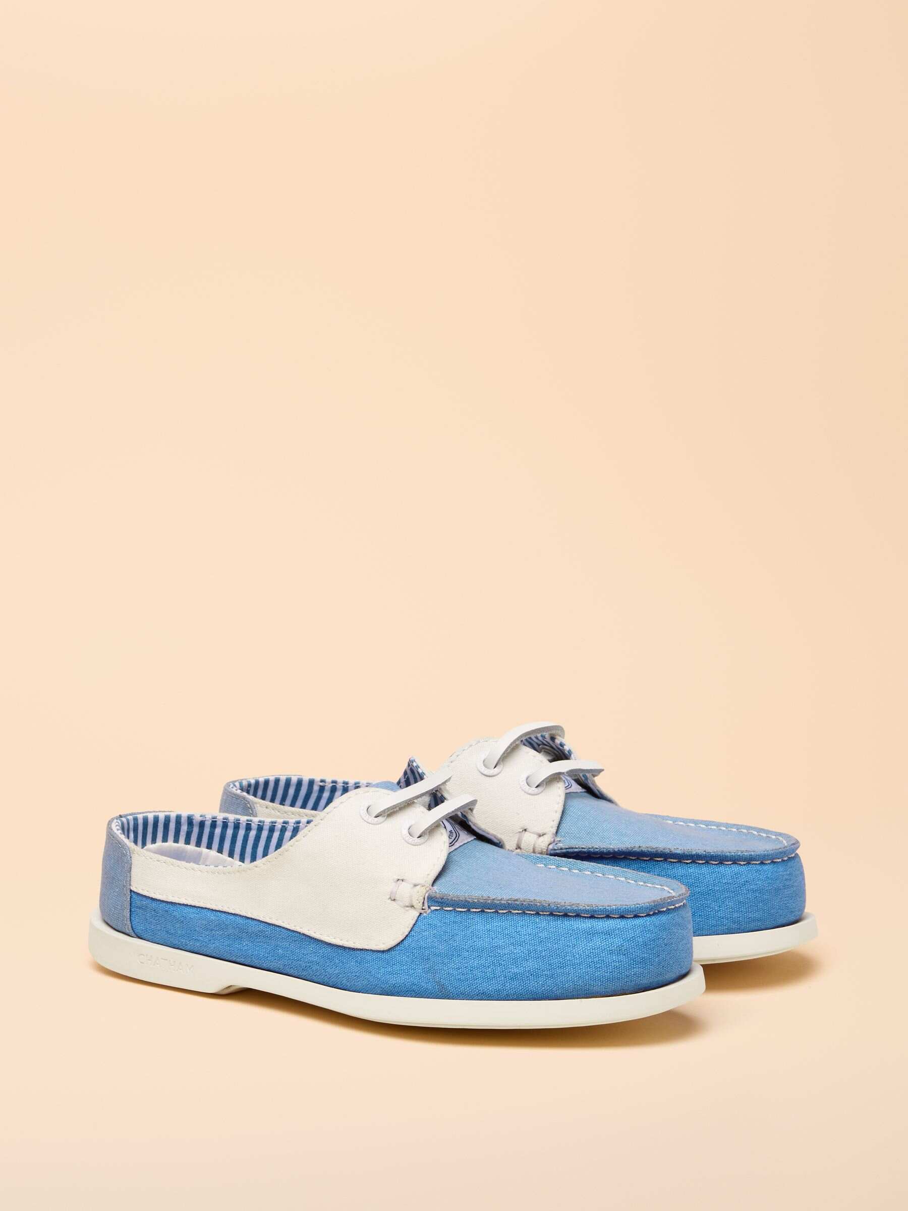 Joules X Chatham Blue Mariner Deck Shoes