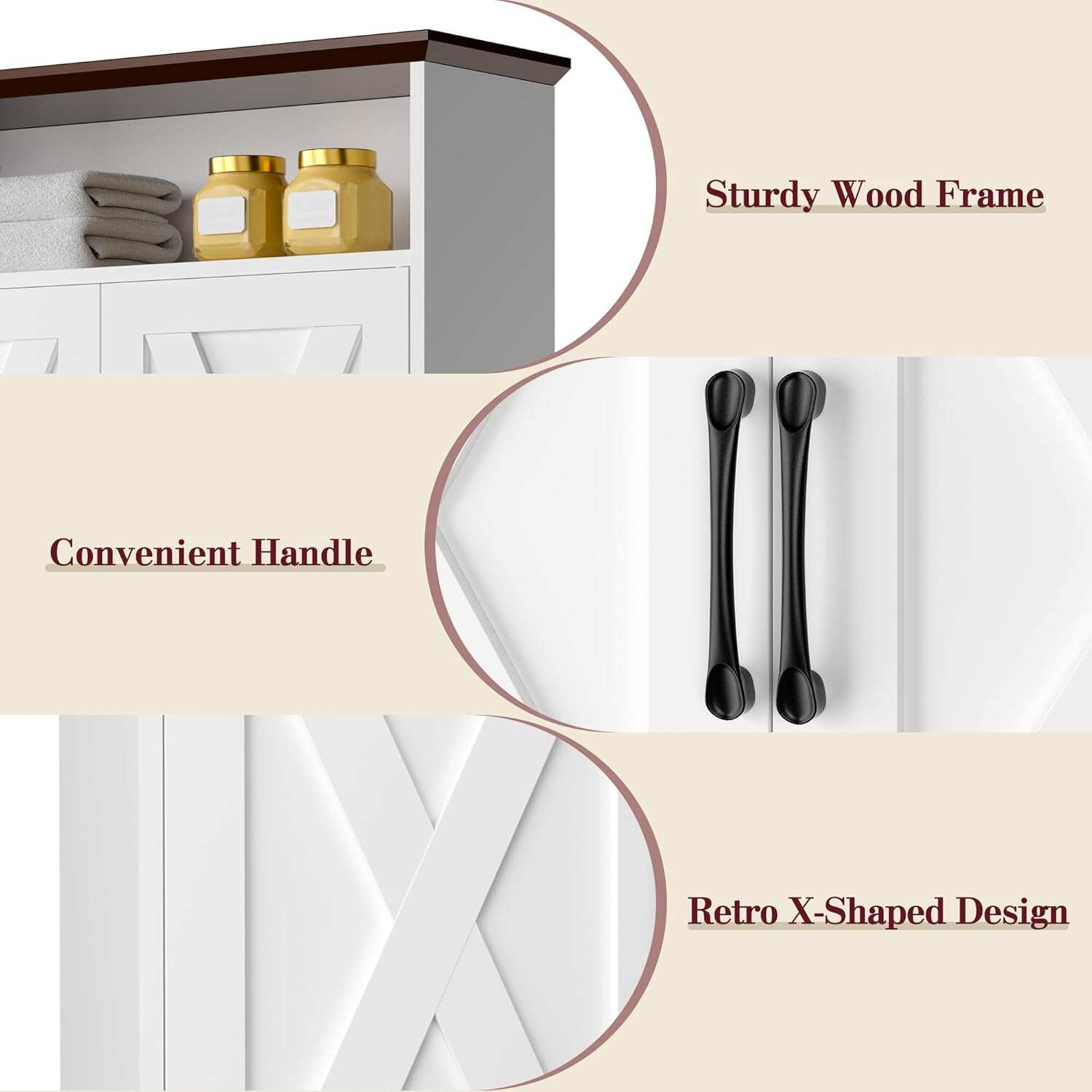 VECELO Bathroom Wall Cabinet with Motion Sensor LED Light