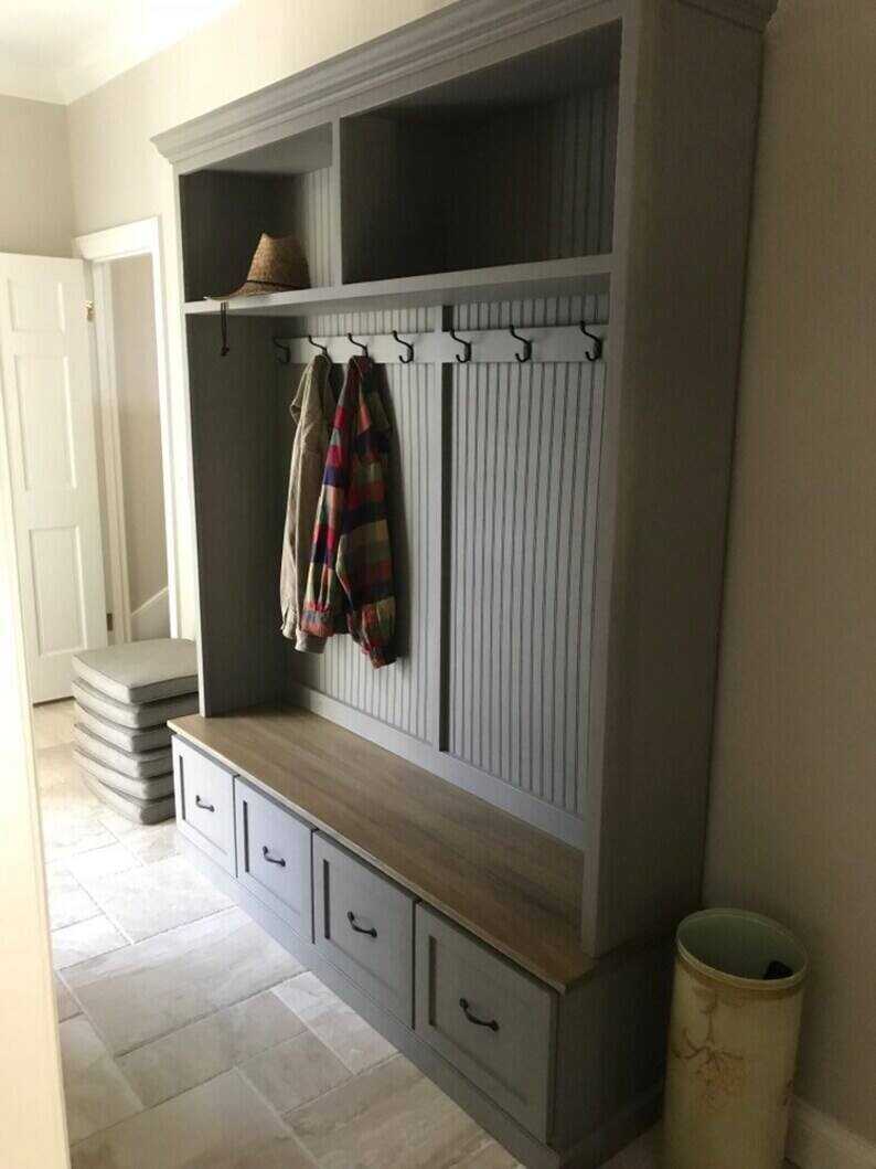 NASHVILLE 4-section Entryway bench hall tree