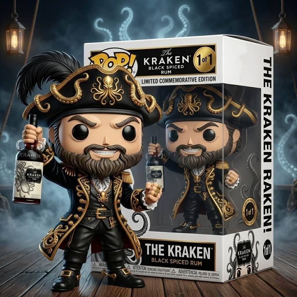 The Kraken Black Spiced Rum 1 of 1 Limited Commemorative Pop!