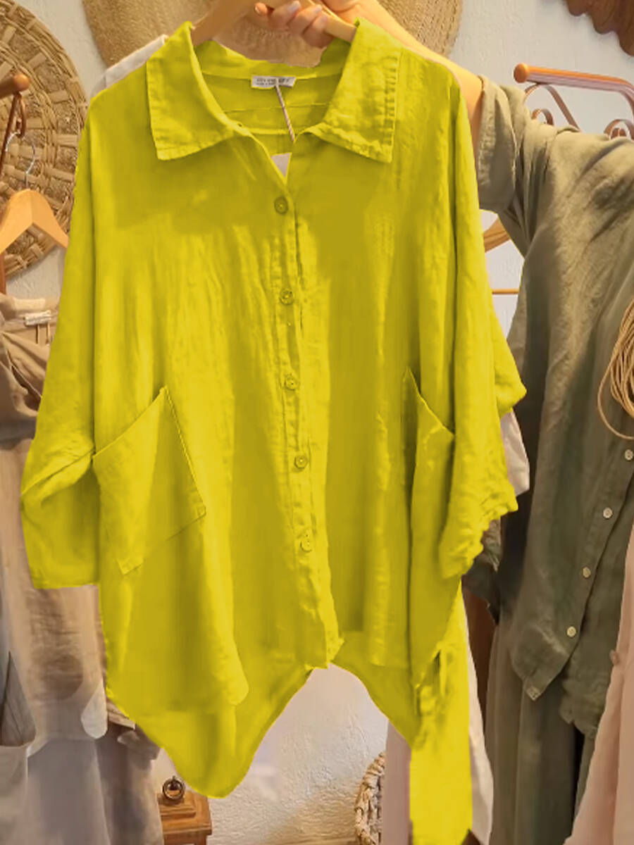 🔥Summer Arrivals🌟Women's Casual Cotton And Linen Shirt