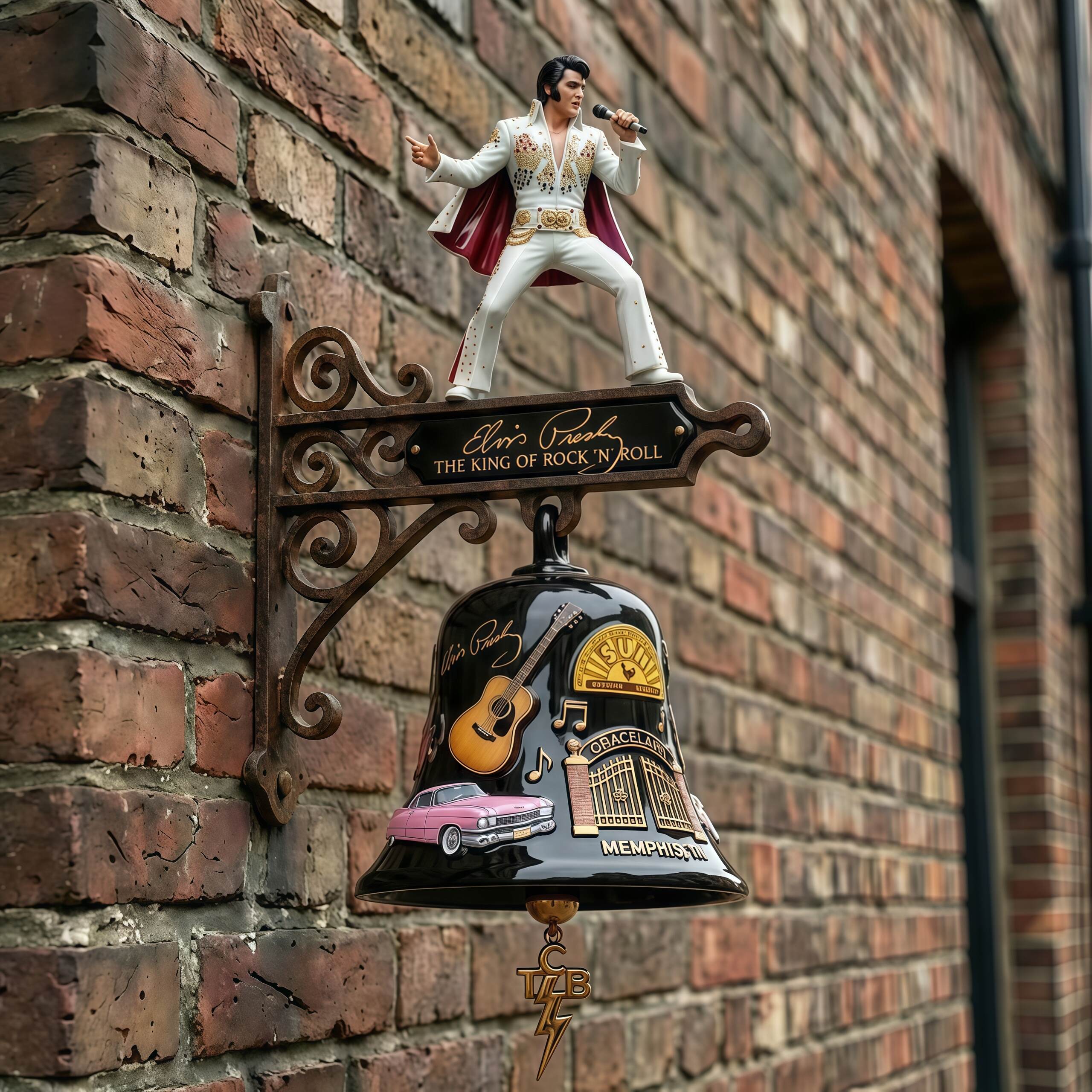 🎸 Elvis Presley – The King of Rock ‘n’ Roll Collector’s Wall Bell