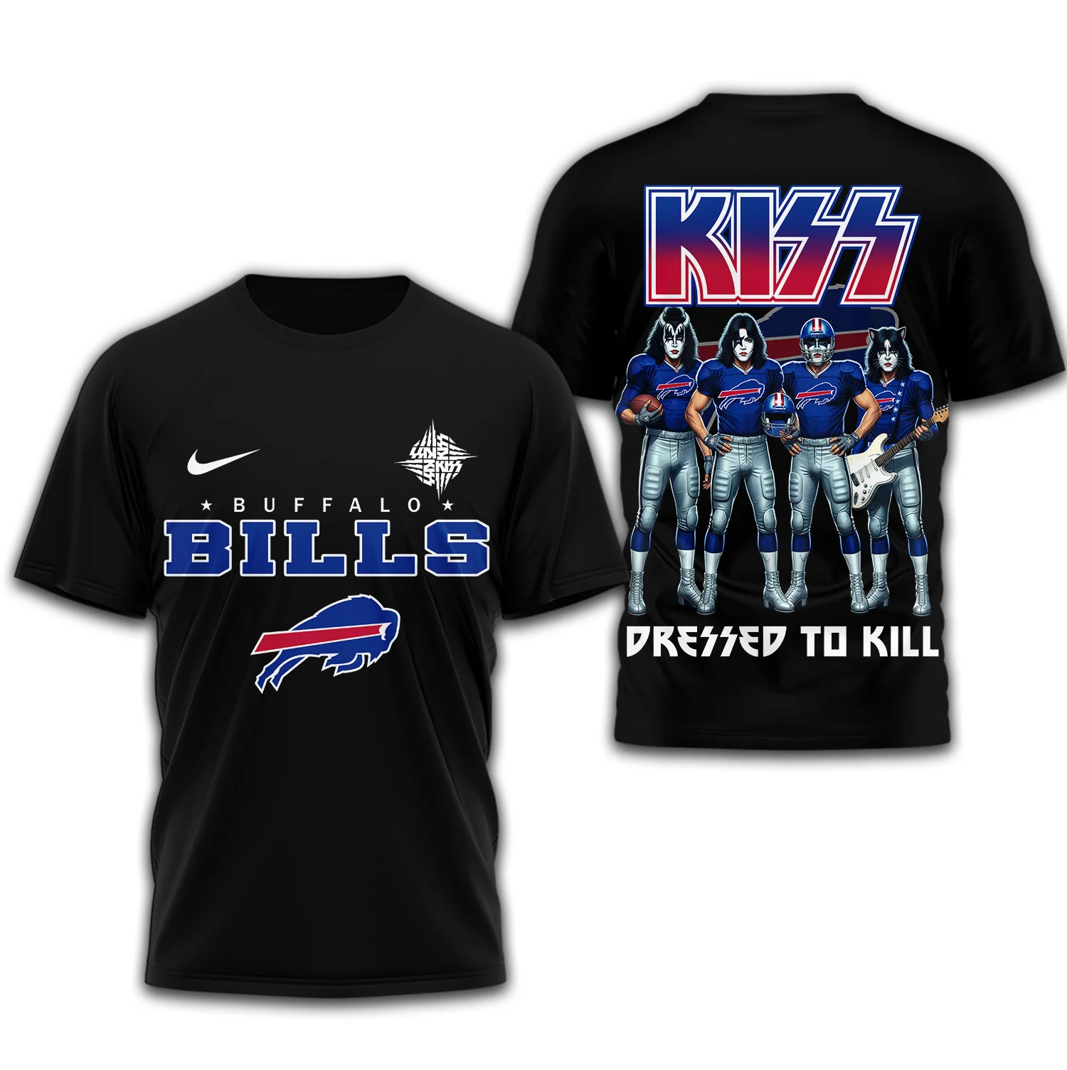 Buffalo Bills | Premium NFL Dressed to Kill Kiss Band 3D Shirt TD