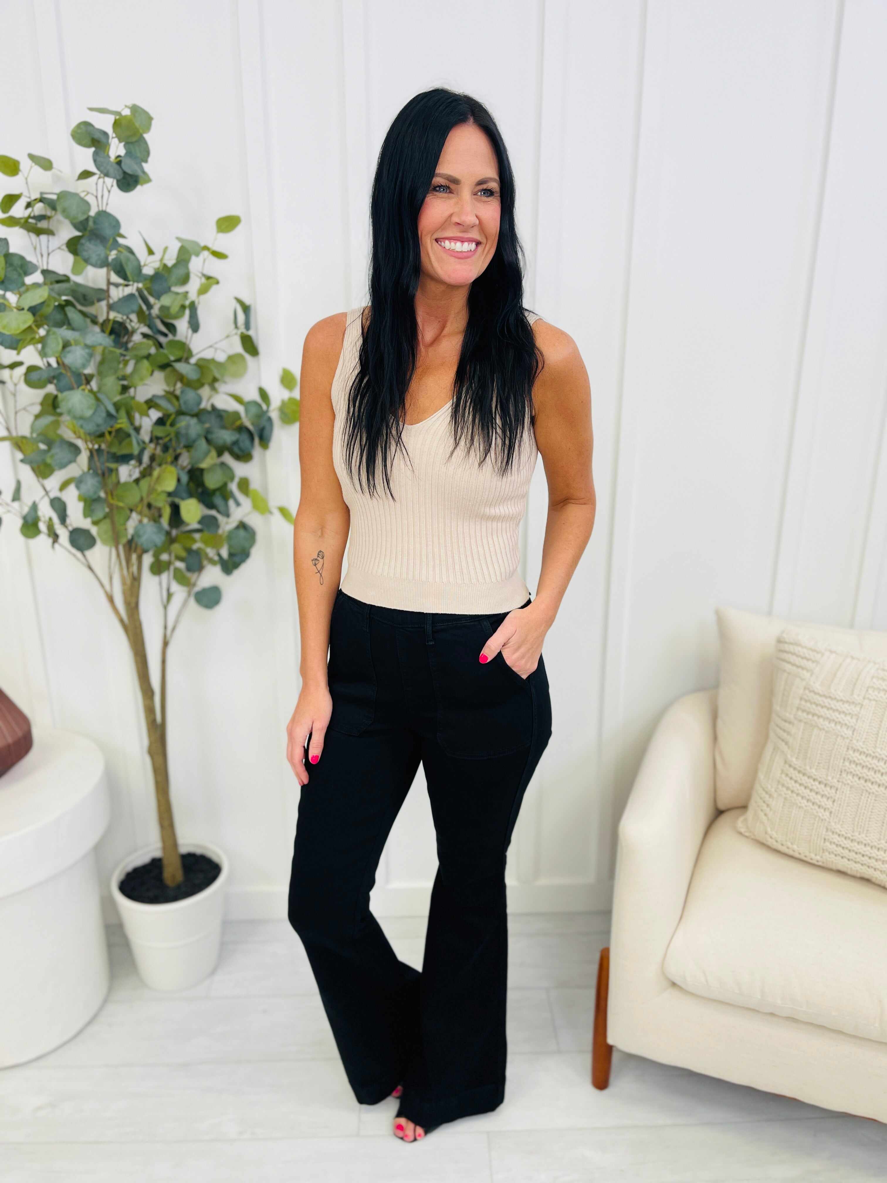 REG/CURVY Blackout Pull On Trouser Flare
