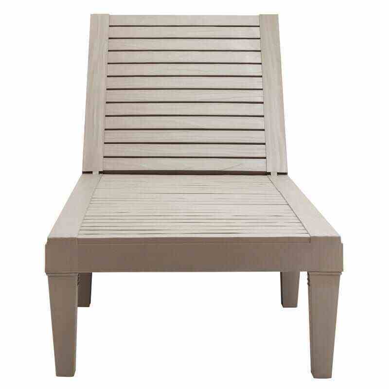 Outdoor Chaise Lounge Patio Reclining Chair with 5-Position Adjustable Backrest