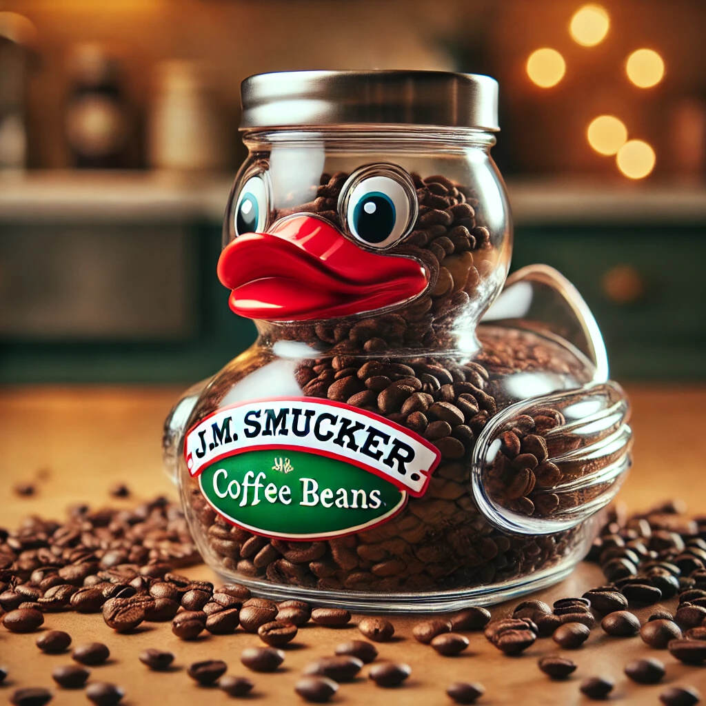 Funny Coffee Bean Duck Jar