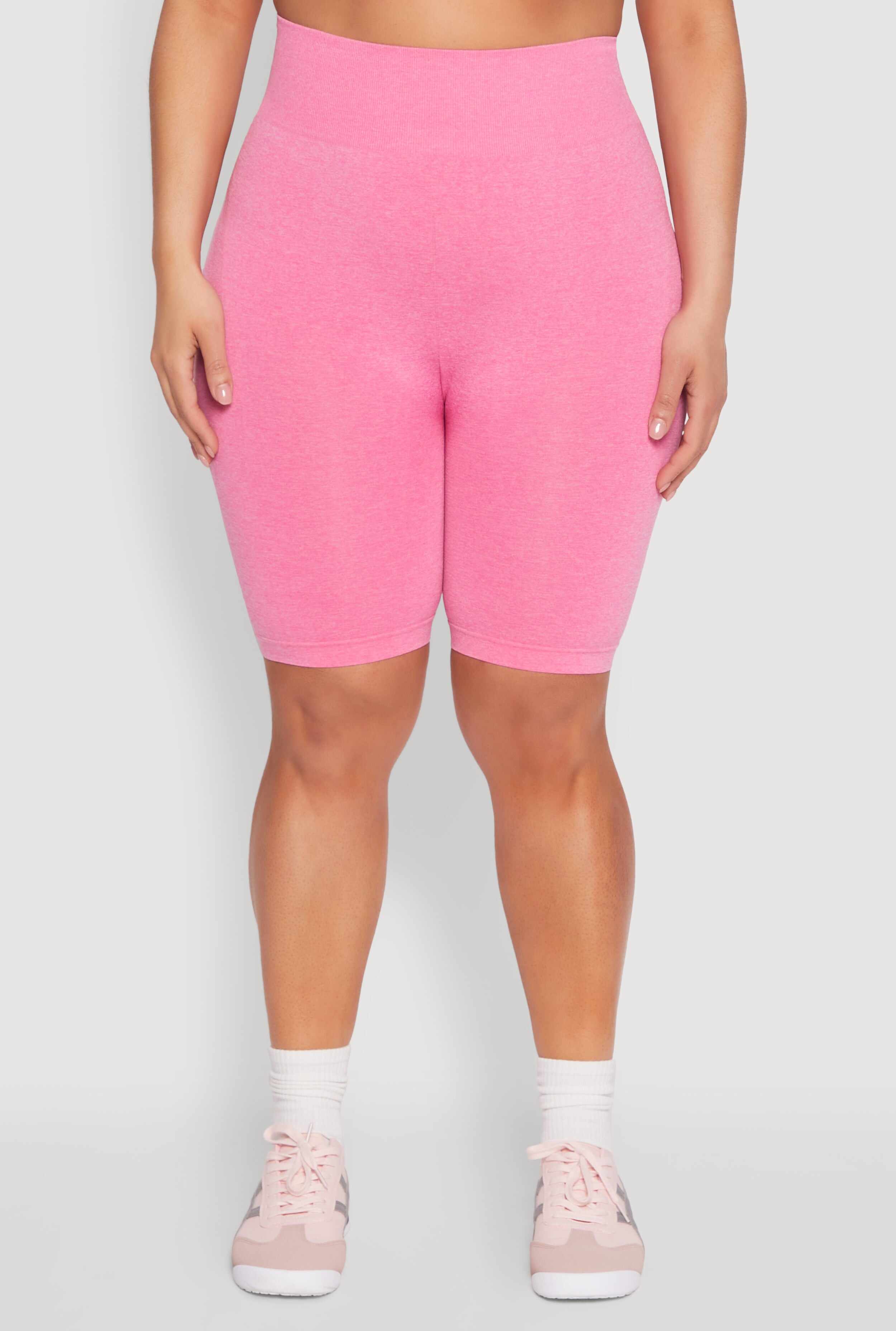 Plus Size Seamless High Waist Bike Shorts