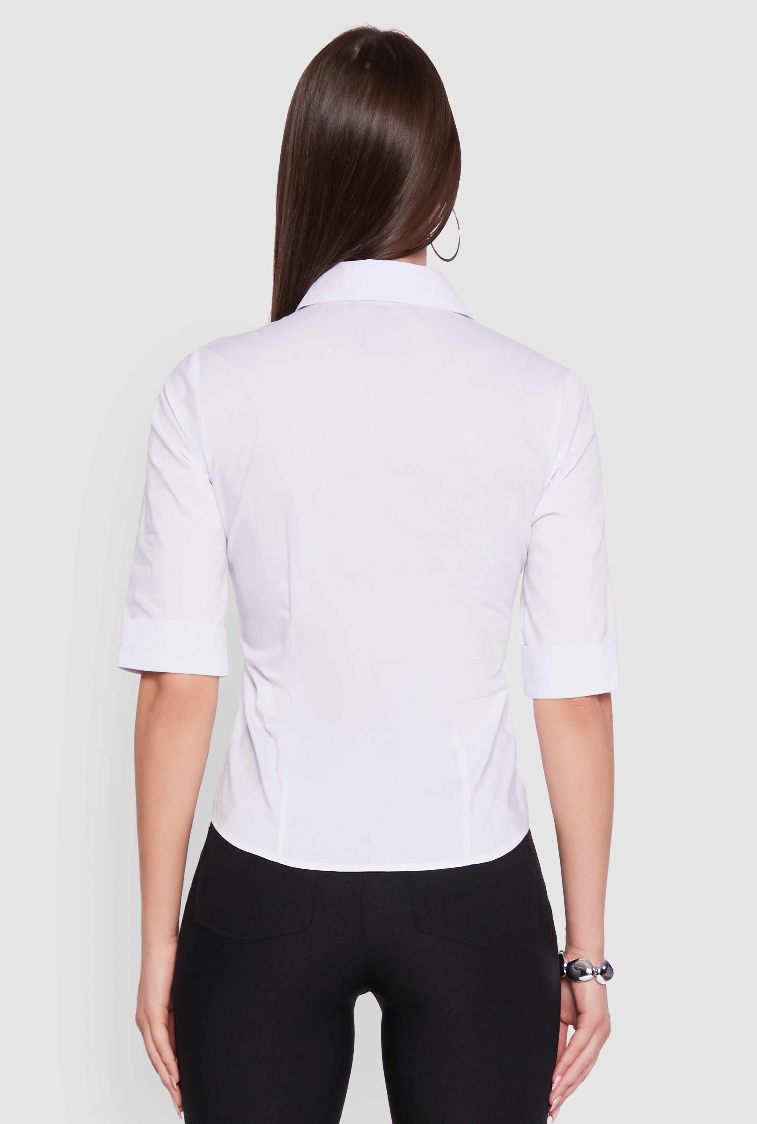 Collared Button Front Shirt