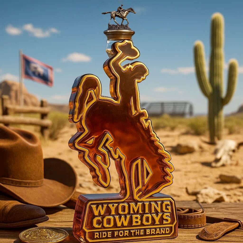 Wyoming Cowboys Limited Edition Whiskey Bottle