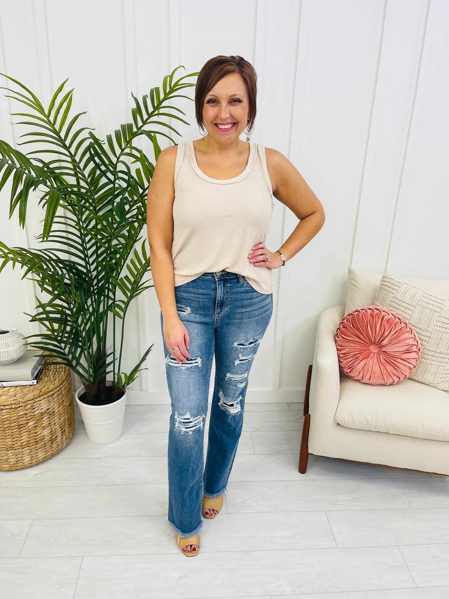 REG/CURVY Patch it Up Bootcut Jeans