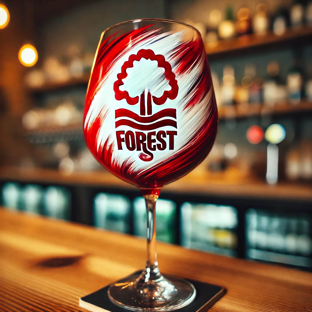Premier League Football Wine Glass