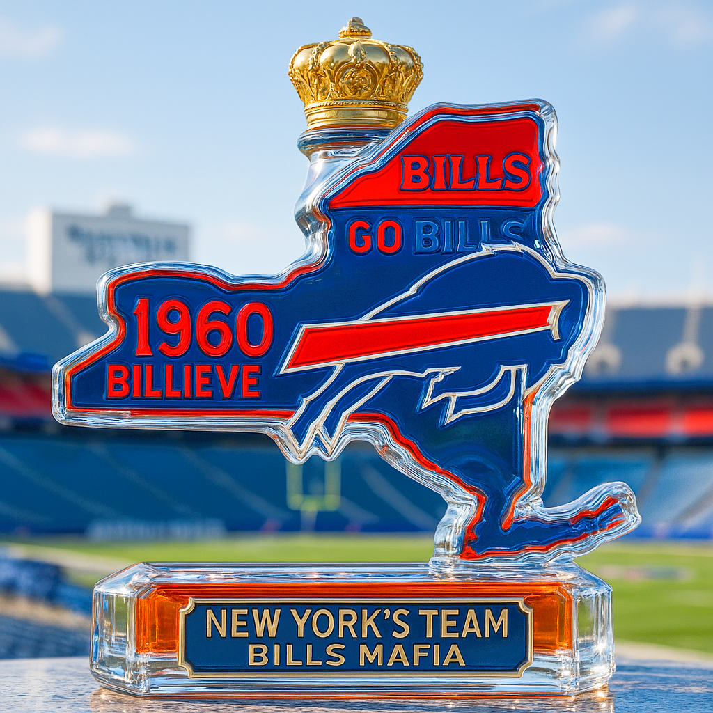 The home state of the Buffalo Bills Whisky Bottle