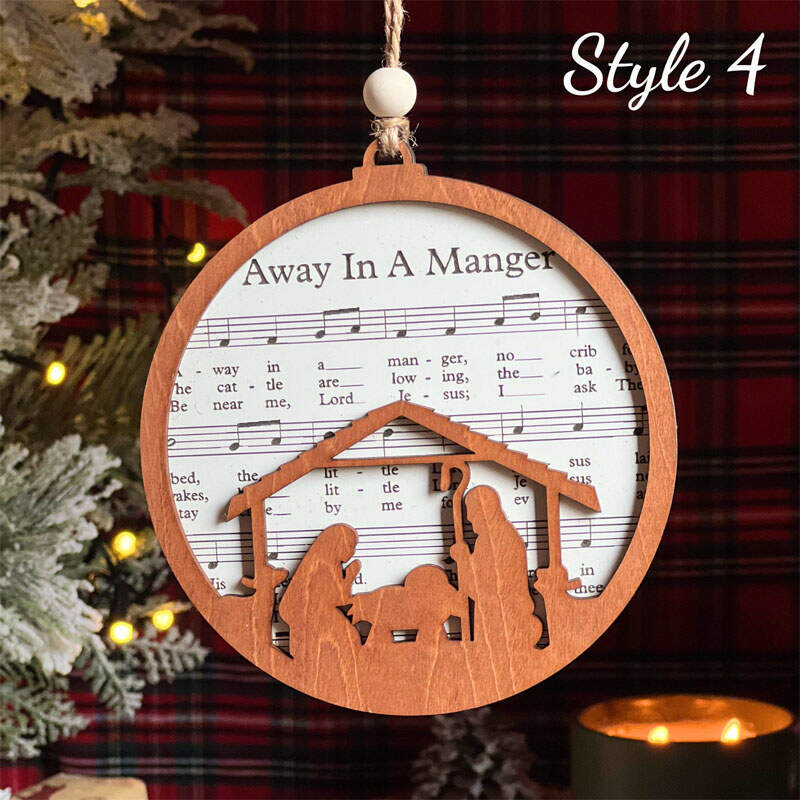Music Sheet Nativity Ornament