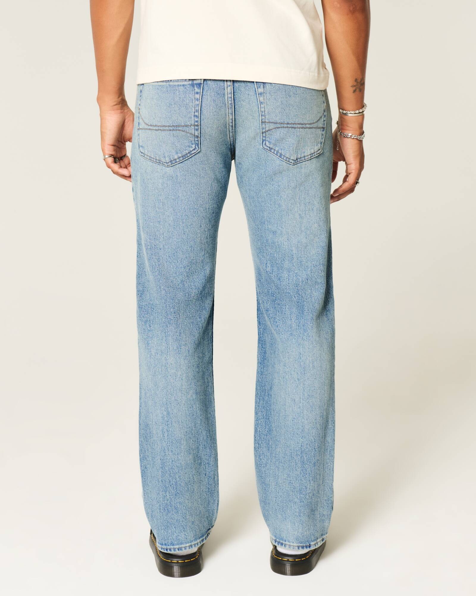 Light Wash Straight Jeans
