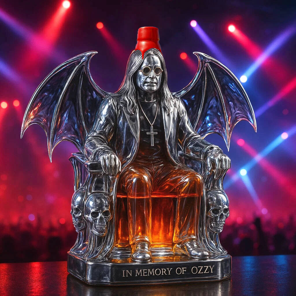 In Memory of Ozzy Whiskey bottle