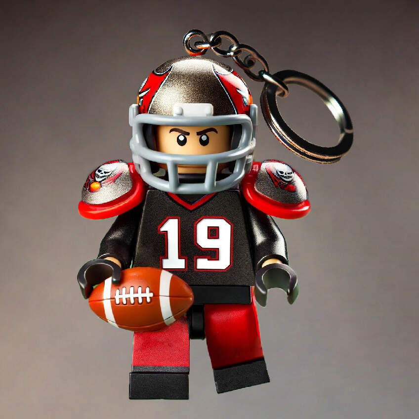 Football Team Building Set Kit Keychain