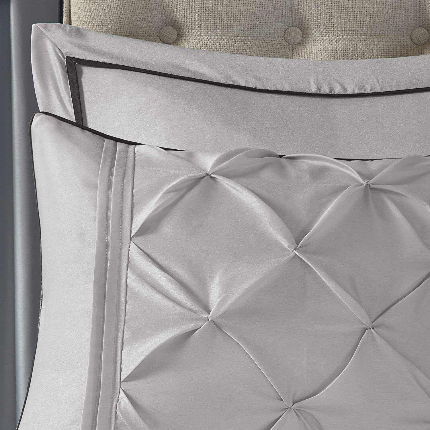 Master Bedroom 24 Piece Room-in-a-Bag Faux Silk Comforter Set Bedding Curtains Pillows